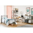 thumbnail image 6 of Hillsdale Furniture Dumont Brushed Charcoal Wood Posts and Scrolled Black Metal Twin Bed, 6 of 11