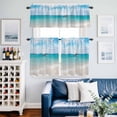 thumbnail image 5 of Summer Ocean Beach Sailboat Curtain Tier and Valance Set 3 Piece, Coastal Scene Blue Sky 3-inch Rod Pocket Window Tier Curtains Valance for Kitchen Living Room, 5 of 9