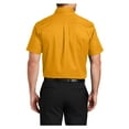 thumbnail image 2 of Mens Short Sleeve Easy Care Cotton/Polyester Shirt Athletic Gold/ Light Stone X-Small, 2 of 6