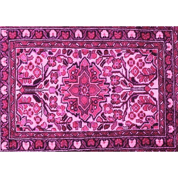 Ahgly Company Indoor Rectangle Persian Pink Traditional Area Rugs, 5' x 7'