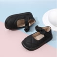 thumbnail image 3 of Toddler Girl Mary Jane Dress Shoes with Bow Flower Girl Shoes Little Girl School Uniform Shoes for Wedding Party Black 23, 3 of 4
