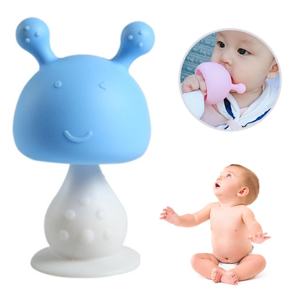 Silicone Baby Mushroom Teether Toy Baby Molar Toy Soft Safety Molar Gums Toy