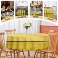 thumbnail image 5 of Round Tablecloth Farmhouse Rustic Wood Texture Waterproof Oil Proof Polyester Table Cloth Cover Decor for Home Dining Outdoor,Patio,Parties, 54" Dia. Yellow Grey, 5 of 9