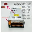 thumbnail image 4 of AC DC To 5V 12V 24V Switching Power Supply Adjustable 36V 48V 60V 80V 120V 160V 480W Digital Display ,Easy Operation, 4 of 7