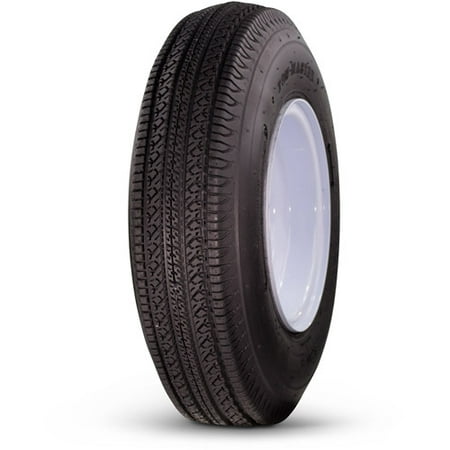 Greenball Towmaster 4.80-8 6 PR Non-Radial Hi-Speed Bias Trailer Tire and Wheel Assembly, 5 Lug White Color