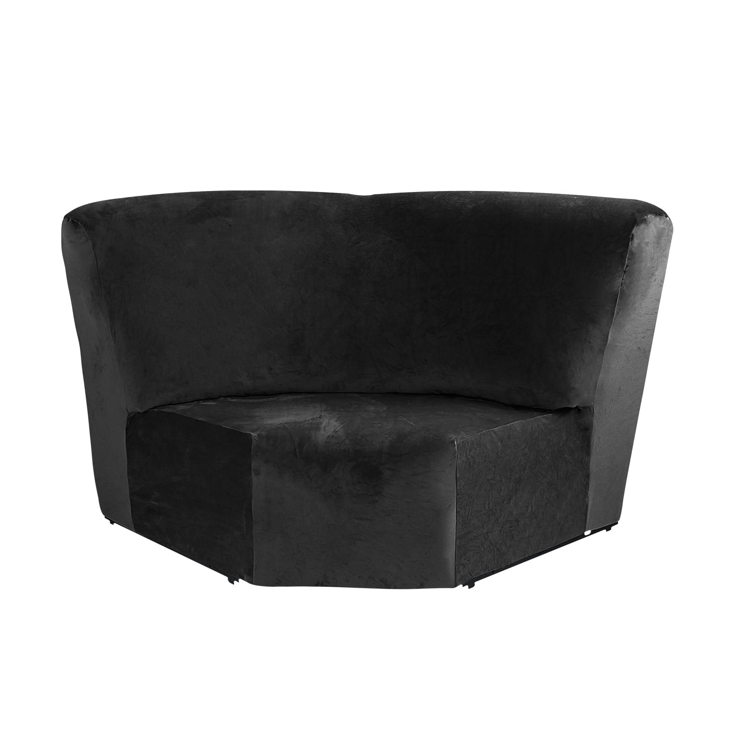 CJC Velvet Single Corner Seat Cover for 5Seat Recliner Sofa, Black