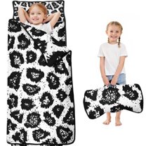 Black Leopard Pattern Toddler Nap Mats for Kids Preschool,Sleeping Mat Bag or Kids,Toddler Sleeping Bag,Toddler Nap Mat or Daycare
