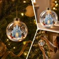 thumbnail image 6 of Qwtwty Glowing Christmas Tree Decorations Story Ornament, Light-Up Shatterproof Clear Christmas Themed Hanging Ball Decoration with Warm LED Light, 6 of 7