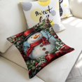 thumbnail image 5 of Snowman, cardinal, wreathlinen throw pillowcase decoration pillowcase gifting preferred 20x20 inch cushion cover 4 sets sofa pillowcase sofa bedroom living room car, 5 of 8