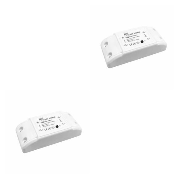 Injueey 2.4Ghz WiFi Smart Switch Plastic Remote Breaker Share Controller Module Apartment Control Switches Portable 2Conjunto