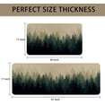 thumbnail image 3 of Farmhouse Kitchen Rugs and Mats Sets of 2,Misty Forest Nature Plant Tree Kitchen Mat for Floor, Green White Non-Slip Washable Kitchen Sink Mats Kitchen Decor Doormat+Runner Rug, 3 of 6