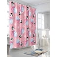 thumbnail image 3 of Merry Christmas Shower Curtain Set ，Waterproof Fabric Shower Curtains Pink Scarf Snowman Snowflake Shower Curtains for Bathroom,Bathroom Decor 72"x96", 3 of 6