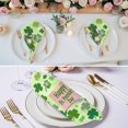 thumbnail image 3 of Happy St. Patrick's Day Cloth Napkins, Spring Lucky Shamrock Cloud Green Washable and Reusable Dinner Napkins Set of 2, Table Napkin for Kitchen Party Birthday Wedding Hotel Housewarming 20"x20", 3 of 9