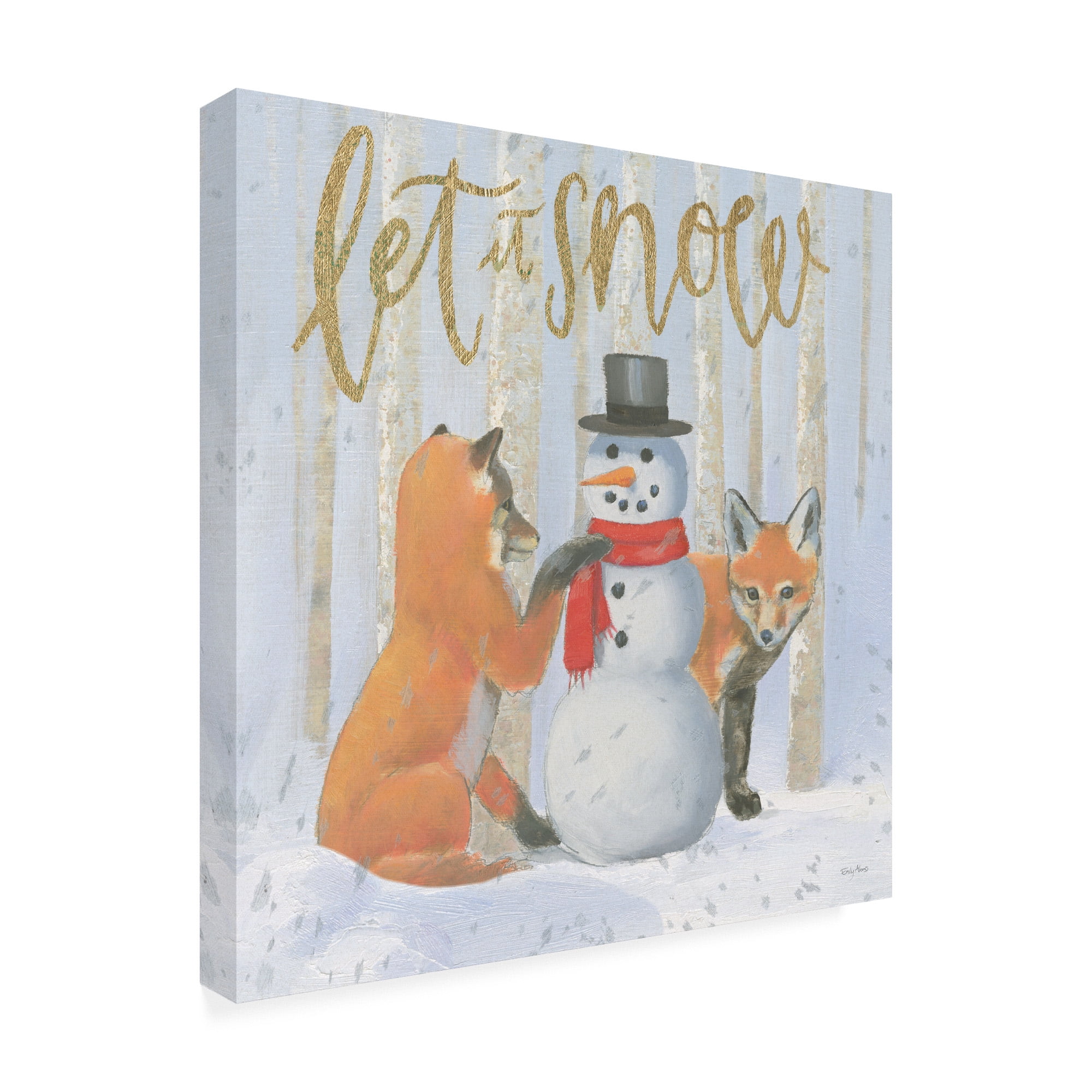 Trademark Fine Art 'Christmas Critters Bright III' Canvas Art by Emily Adams