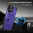 thumbnail image 4 of for iPhone 16 Plus Case Magnetic with Camera Ring Kickstand, Slim Shockproof Military Protecive Wireless Charging Phone Cover Case Compatible with iPhone 16 Plus, Purple, 4 of 7