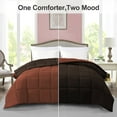 thumbnail image 2 of BedDecor 300 GSM 1Pcs Reversible Solid (Brick Red-Chocolate, King-California King) 100% Egyptian Cotton Base Down Alternative Comforter, 2 of 8