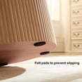 thumbnail image 6 of 47.24 Inch Leisure Coffee Table, Mid-Century Round Bedside Table, Round Fluted Side Table with MDF Handcraft Pedestal, Modern Wooden Table for Dining Room/Living Room/Restaurant, Oak, 6 of 9