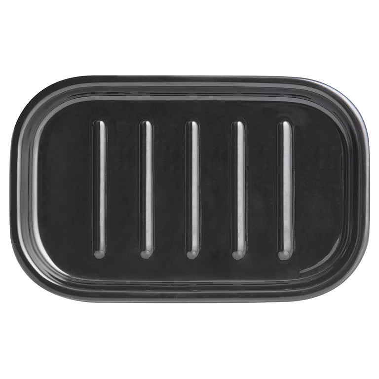 Mainstays Basic Ceramic Soap Dish Rich Black - Walmart.com