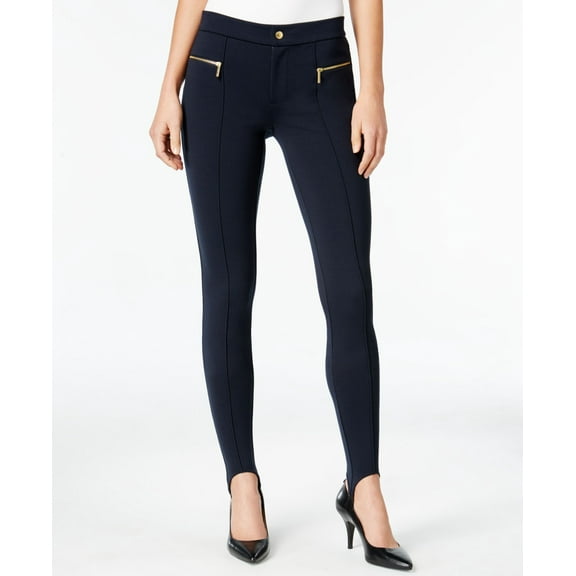 MICHAEL Michael Kors NEW Blue Womens Size 2P Petite Zip Detail Pants