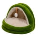 thumbnail image 5 of Cama grande para gatos para gatos de interior, perrera cálida para invierno, tienda de cueva para gatitos con juguete de pelota, cama para dormir para , VERDE, M Yinane cama de gato de peluche, 5 of 8