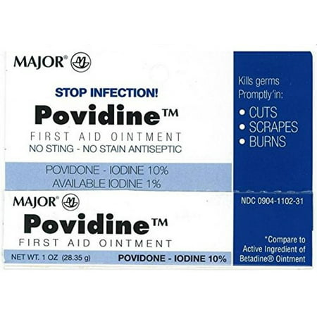 Major Povidone iode 10% générique pour Betadine Pommade - 1 Oz