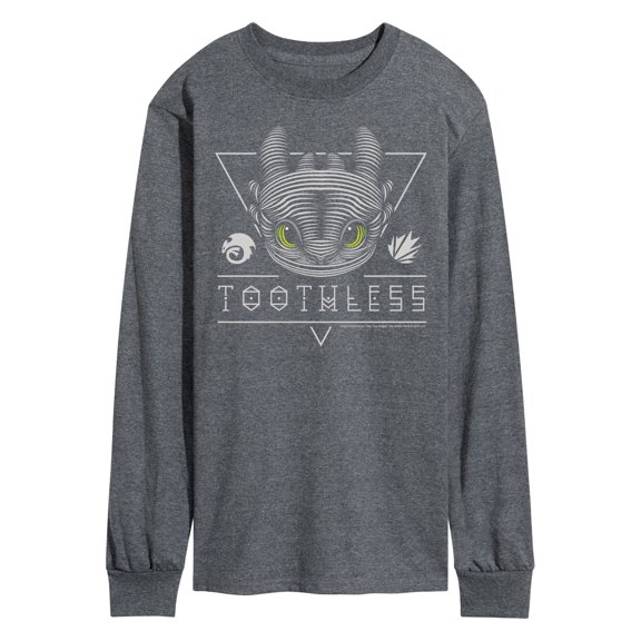 How to Train Your Dragon - Toothless Line Art - Men's Long Sleeve T-Shirt