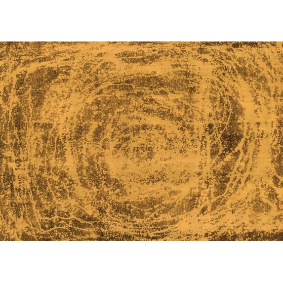 Ahgly Company Indoor Rectangle Abstract Orange Modern Area Rugs, 7' x 9'