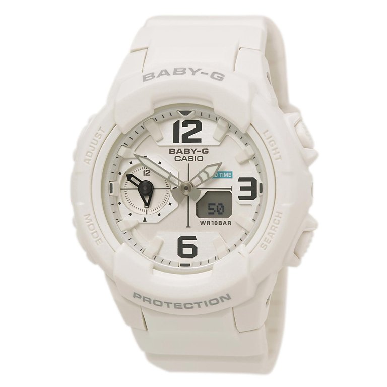 BGA230-7B Women's Baby-G White Ana-Digi Dial White Resin Strap