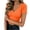 Orange, variant on Aboser Women's Going Out Basic Tees Y2K Crop Tops Slim Fit Short Sleeve T Shirts Soft V Neck Layering Shirt Breathable Solid Color Cropped Tshirts