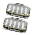thumbnail image 2 of Shisuyan 2pcs Fly Box Waterproof Slit High Density Double Sided Fly Fishing Tackle Box Transparent Fly Box Type A (Black, 2 of 8