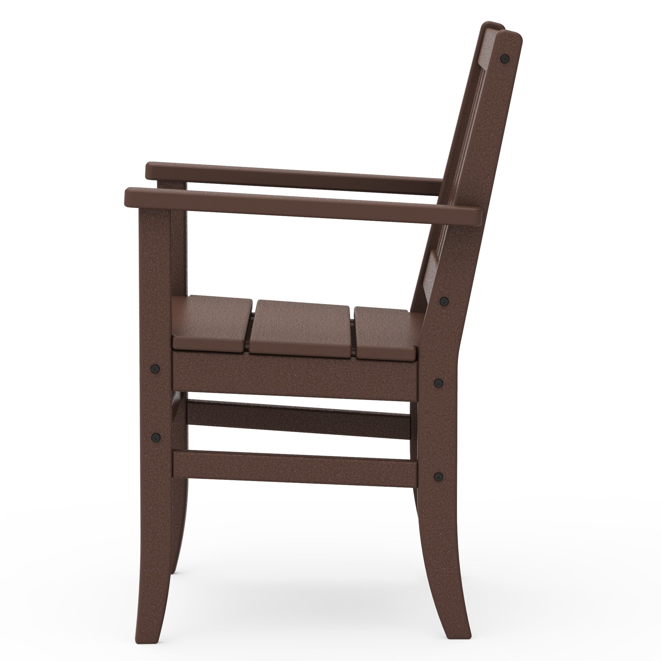 Better Homes & Gardens by POLYWOOD Southlake Outdoor Dining Arm Chair (2 Chairs), All-Weather HDPE, Patio Seat, Mahogany