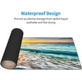 thumbnail image 4 of Blue Beach Ocean Gaming Mouse Pad Desk Mat XL 31.5×11.8 Inch Sunrise Sunset Sea Extended Mousepad 30X80cm with Non-Slip Rubber Base Stitched Edge Large Desk Pad for Gamer Office Home Work, 4 of 6