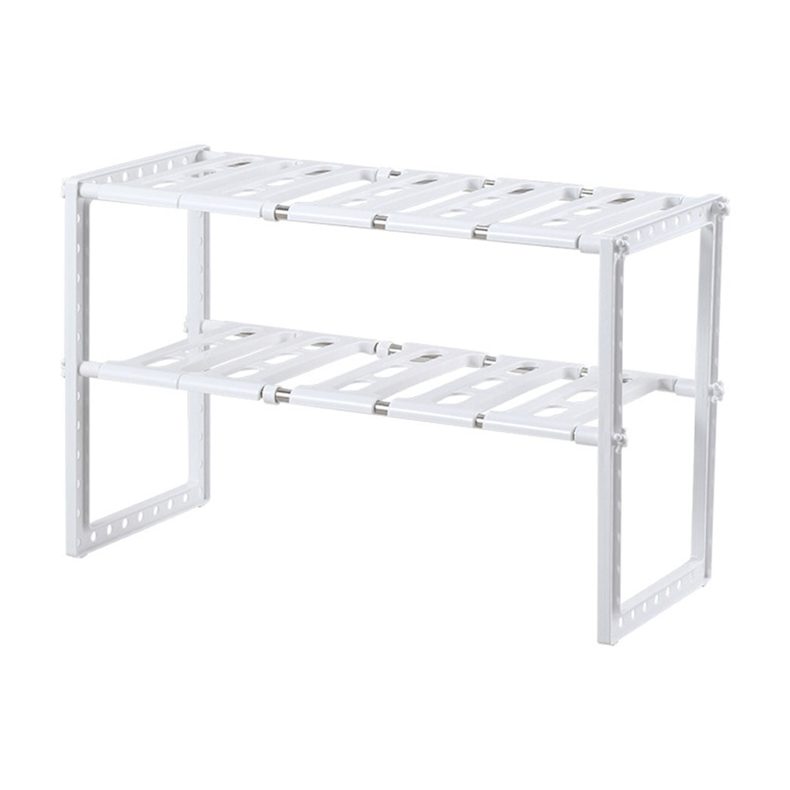 HongHeng Under Sink Organizer, 2 Tier Expandable Heavy Duty Metal Shelf, with Removable Panelsfor Under Kitchen Bathroom Sink Organizers and Storage