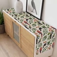 thumbnail image 4 of Farmhouse Parrots Table Runner 36 Inches Long Farmhouse Dress Scarves, Spring Summer Botanical Leaves Burlap Dining Tablerunner for Coffee Table/Kitchen Island/Party Décor, Small 13" x 36", 4 of 8