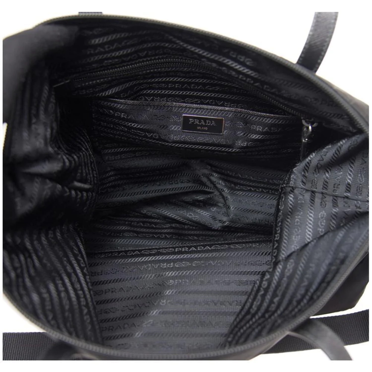 New Prada Tessuto Nylon Black Convertible Shopping Tote Satchel Bag 1BG189