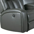 thumbnail image 4 of Max 5 Piece Modern Manual Recliner Sectional Set Gray Vegan Faux Leather - Saltoro Sherpi, 4 of 5