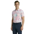 thumbnail image 3 of Birdie Bound Men's and Big & Tall Men's Pastel Palms Print Polo Golf Shirt, Sizes XS-4XLT, 3 of 5