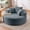 Grey, variant on Oversized Round Chair Lounge Chaise Indoor, Upholstered Corduroy Deep Seat Cloud Large Circle Sofa Chair, No Assembly Required, Fluffy Modern Sleeper Sofa Bed for Reading, Living Room, Bedroom
