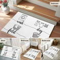 thumbnail image 5 of Laundry Room Bathroom Mats 2x3 FT,Non Slip Small Kitchen Mat,Cartoon Wash Dry Fold Repeat Simple Lines Art Washable Soft Backed Front Door Throw Rugs Indoor Outdoor Doormats for Entryway Sink, 5 of 8