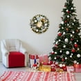 thumbnail image 6 of 24 Inch Christmas Wreath for Front Door, Battery Operated Xmas Christmas Wreath with Silver White Ball Ornaments, Bows, 20 Lights for Wall Window Outdoor Decor, 6 of 8