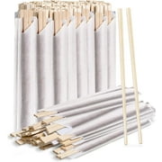 Prestee 50 Pairs Wooden Chopsticks | Chopstick | Sturdy Smooth Finish Chop Sticks | Individually Wrapped Wooden Chopsticks Disposable | Japanese Chinese Korean Chopsticks