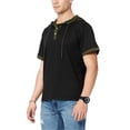 thumbnail image 4 of Sudadera de hombre de manga corta con capucha y blusa con capucha, negro, verde militar, L Scienceny  AP002510-08, 4 of 7