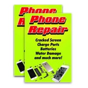 Phone Repair (24" X 36") Vinyl Decal Only (Pack of 2) |Sign|Sticker|Poster