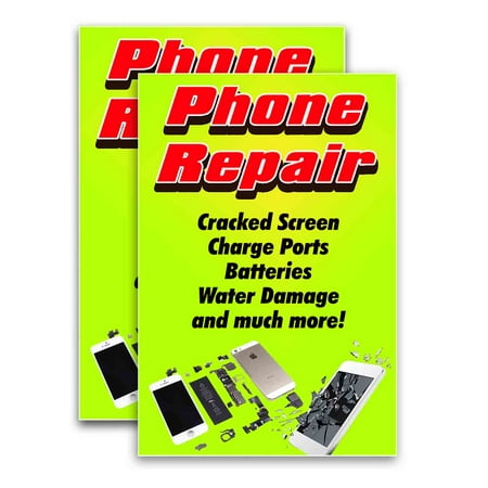 Phone Repair (24" X 36") Vinyl Decal Only (Pack of 2) |Sign|Sticker|Poster