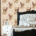 thumbnail image 2 of Peel and Stick Wallpaper vintage Happy Labrador Dog Floral Accents sketch Wall Mural 23.6in x 9.8ft Self Adhesive Removable Wall Paper Renter Friendly Wallpaper for Bedroom Kitchen Bathroom, 2 of 8