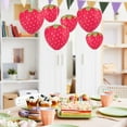 thumbnail image 3 of Trianu 3Pcs Red Strawberry Lanterns for Fruit Themed Party Decor Kids Birthday Strawberry Decorations Hungry Caterpillar Party Supplies Hanging Ornaments, 2 Sizes, 3 of 6