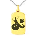 thumbnail image 3 of Tioneer Stainless Steel 3rd Gen Milotic Pokémon Engraved Small Rectangle Dog Tag Charm Pendant Necklace, 3 of 4