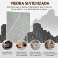 thumbnail image 3 of Mesa de Comedor Escritorio Oficina Moderna de Piedra Sinterizada Gris 140x80 cm Estilo Elegante Interior Exterior, 3 of 10
