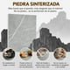 thumbnail image 3 of Mesa de Comedor Escritorio Oficina Moderna de Piedra Sinterizada Gris 140x80 cm Estilo Elegante Interior Exterior, 3 of 10