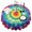 Rainbow Tie Dye, variant on Colorful Tie Dye Mandala Pattern Round Tablecloth 60"x60",Wrinkle Wipeable Table Cloth for Kitchen Dining Room Picnic Patio Party